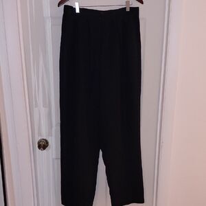 EUC Jones New York Black Lined Dress Pants 14 Button/Zip Pockets Dry Cleaned